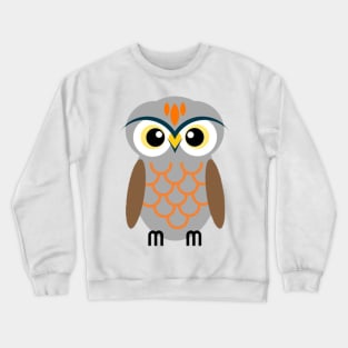 Cute owl digital art, vector art for children and for owl lovers Crewneck Sweatshirt